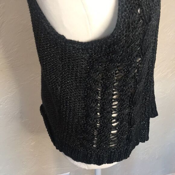 Gap black shimmer crocheted open beat cardi, size S! - Picture 5 of 8